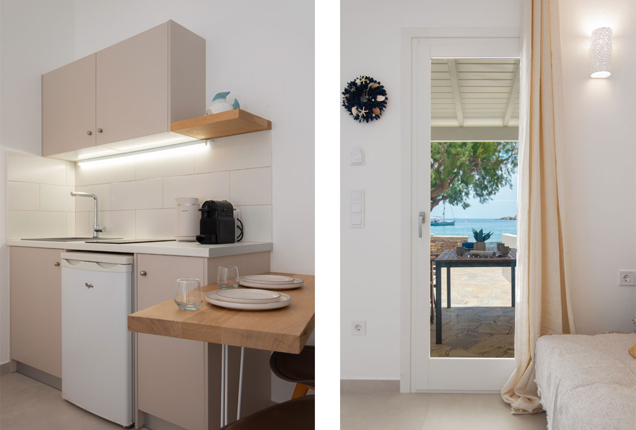 Η κουζίνα στο δωμάτιο 1